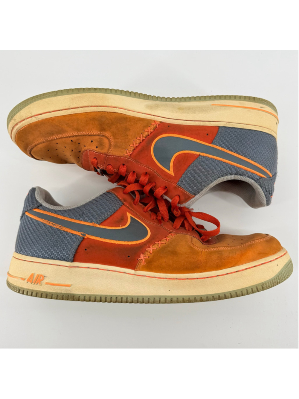 Nike Air Force 1 Low‎ Team Orange Armory Slate 488298-800 Size 13